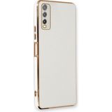 Microsonic Vivo Y20S Olive Plated Beyaz Cep Telefonu Kılıfı
