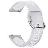 Microsonic Xiaomi Amazfit GTR 47 mm Rainbow Sport Band için Gri Beyaz Kordon
