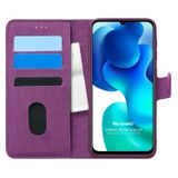 Microsonic Xiaomi Mi 10 Lite Fabric Book Wallet Mor Kılıf