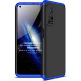 Microsonic Xiaomi Mi 10T Double Dip 360 Protective Siyah Mavi Kılıf