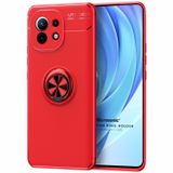 Microsonic Xiaomi Mi 11 Lite Kickstand Ring Holder Kırmızı Kılıf