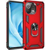 Microsonic Xiaomi Mi 11 Lite Military Ring Holder Kırmızı Kılıf