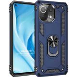 Microsonic Xiaomi Mi 11 Lite Military Ring Holder Lacivert Kılıf