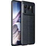Microsonic Xiaomi Mi 11 Ultra Deri Dokulu Silikon Siyah Kılıf