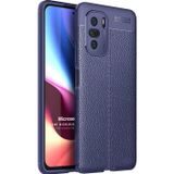 Microsonic Xiaomi Mi 11i Deri Dokulu Silikon Lacivert Kılıf