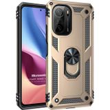 Microsonic Xiaomi Mi 11i Military Ring Holder Gold Kılıf