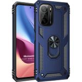 Microsonic Xiaomi Mi 11i Military Ring Holder Lacivert Kılıf