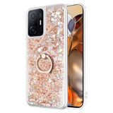 Microsonic Xiaomi Mi 11T Glitter Liquid Holder Gold Kılıf