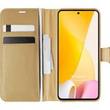 Microsonic Xiaomi Mi 12 Lite Delux Leather Wallet Gold Kılıf