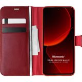 Microsonic Xiaomi Mi 13T Pro Delux Leather Wallet Kırmızı Kılıf