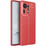 Microsonic Xiaomi Mi Mix 4 Deri Dokulu Silikon Kırmızı Cep Telefonu Kılıfı