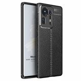 Microsonic Xiaomi Mi Mix 4 Deri Dokulu Silikon Siyah Kılıf