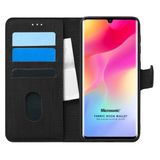 Microsonic Xiaomi Mi Note 10 Lite Fabric Book Wallet Siyah Kılıf