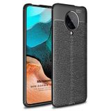 Microsonic Xiaomi Poco F2 Pro için Kılıf Deri Dokulu Silikon Siyah [Poco F2 Pro ile Uyumlu Kılıf - Siyah]