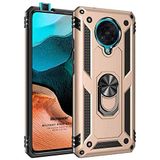 Microsonic Xiaomi Poco F2 Pro için Kılıf Military Ring Holder Gold [Poco F2 Pro ile Uyumlu Kılıf - Gold]
