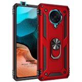 Microsonic Xiaomi Poco F2 Pro için Kılıf Military Ring Holder Kırmızı [Poco F2 Pro ile Uyumlu Kılıf - Kırmızı]