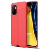 Microsonic Xiaomi Poco M3 Pro Deri Dokulu Silikon Kırmızı Kılıf