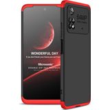 Microsonic Xiaomi Poco M4 Pro 4G Double Dip 360 Protective Siyah Kırmızı Kılıf