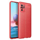 Microsonic Xiaomi Poco M5s Deri Dokulu Silikon Kırmızı Kılıf