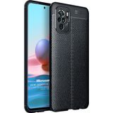 Microsonic Xiaomi Poco M5S Deri Dokulu Silikon Siyah Kılıf
