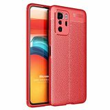 Microsonic Xiaomi Poco X3 GT için Kılıf Deri Dokulu Silikon Kırmızı [Poco X3 GT ile Uyumlu Kılıf - Kırmızı]