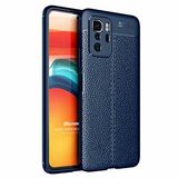 Microsonic Xiaomi Poco X3 GT için Kılıf Deri Dokulu Silikon Lacivert [Poco X3 GT ile Uyumlu Kılıf - Lacivert]