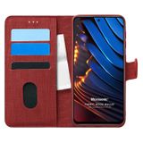 Microsonic Xiaomi Poco X3 GT için Kılıf Fabric Book Wallet Kırmızı [Poco X3 GT ile Uyumlu Kılıf - Kırmızı]