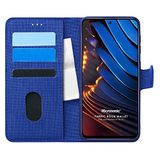 Microsonic Xiaomi Poco X3 GT için Kılıf Fabric Book Wallet Lacivert [Poco X3 GT ile Uyumlu Kılıf - Lacivert]