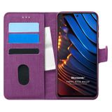 Microsonic Xiaomi Poco X3 GT için Kılıf Fabric Book Wallet Mor [Poco X3 GT ile Uyumlu Kılıf - Mor]
