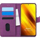 Microsonic Xiaomi Poco X3 Pro Fabric Book Wallet Mor Cep Telefonu Kılıfı