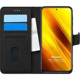 Microsonic Xiaomi Poco X3 Pro Fabric Book Wallet Siyah Kılıf