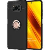 Microsonic Xiaomi Poco X3 Pro Kickstand Ring Holder Siyah Rose Kılıf