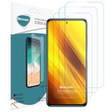 Microsonic Xiaomi Poco X3 Pro Screen Protector Nano Glass Cam Ekran Koruyucu (3 Pack) [Poco X3 Pro ile Uyumlu Ekran Koruyucu - Şeffaf]