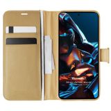 Microsonic Xiaomi Poco X5 Pro Kılıf Delux Leather Wallet Gold [Poco X5 Pro ile Uyumlu Kılıf - Gold]