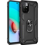 Microsonic Xiaomi Redmi 10 2022 Military Ring Holder Siyah Kılıf