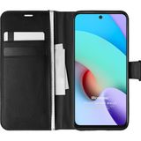 Microsonic Xiaomi Redmi 10 Delux Leather Wallet Siyah Kılıf