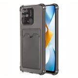 Microsonic Xiaomi Redmi 10C için Card Slot Shock Kılıf Füme [Redmi 10C ile Uyumlu Kılıf - Füme]