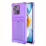 Microsonic Xiaomi Redmi 10C için Card Slot Shock Kılıf Lila [Redmi 10C ile Uyumlu Kılıf - Lila]