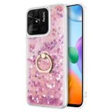 Microsonic Xiaomi Redmi 10C için Kılıf Glitter Liquid Holder Pembe [Redmi 10C ile Uyumlu Kılıf - Pembe]