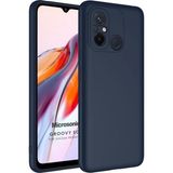 Microsonic Xiaomi Redmi 12C Groovy Soft Lacivert Kılıf