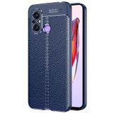Microsonic Xiaomi Redmi 12C için Kılıf Deri Dokulu Silikon Lacivert [Redmi 12C ile Uyumlu Kılıf - Lacivert]