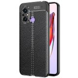 Microsonic Xiaomi Redmi 12C için Kılıf Deri Dokulu Silikon Siyah [Redmi 12C ile Uyumlu Kılıf - Siyah]