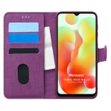 Microsonic Xiaomi Redmi 12C için Kılıf Fabric Book Wallet Mor [Redmi 12C ile Uyumlu Kılıf - Mor]