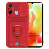 Microsonic Xiaomi Redmi 12C için Kılıf Multifunction Silicone Kırmızı [Redmi 12C ile Uyumlu Kılıf - Kırmızı]