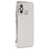 Microsonic Xiaomi Redmi 12C için Kılıf Olive Plated Beyaz [Redmi 12C ile Uyumlu Kılıf - Beyaz]