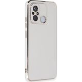 Microsonic Xiaomi Redmi 12C Olive Plated Beyaz Kılıf