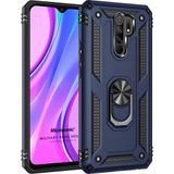 Microsonic Xiaomi Redmi 9 Military Ring Holder Lacivert Kılıf