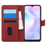 Microsonic Xiaomi Redmi 9A Fabric Book Wallet Kırmızı Kılıf