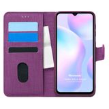 Microsonic Xiaomi Redmi 9A Fabric Book Wallet Mor Kılıf