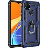Microsonic Xiaomi Redmi 9C Military Ring Holder Lacivert Kılıf